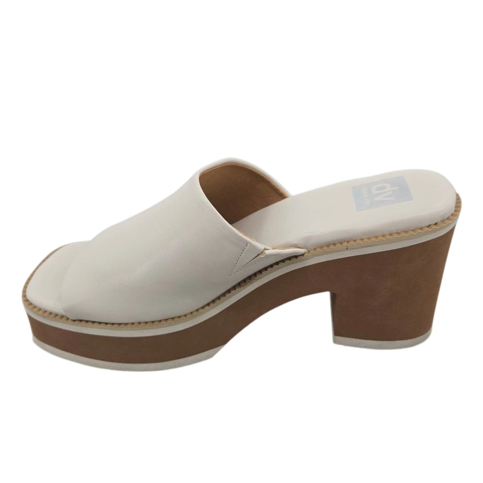 Dolce Vita Women's Nikole Platform Heel Slide Sandals White Size 8.5