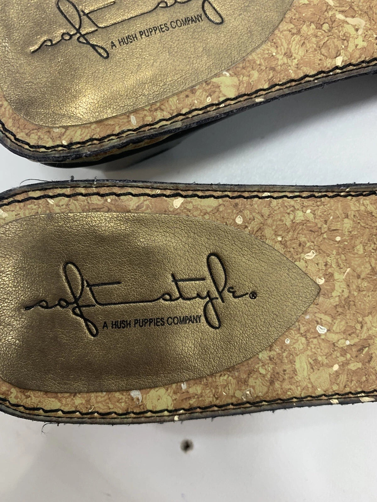 Soft Style Hush Puppies Women's 9M Block Heel Slip-on Slide Sandal