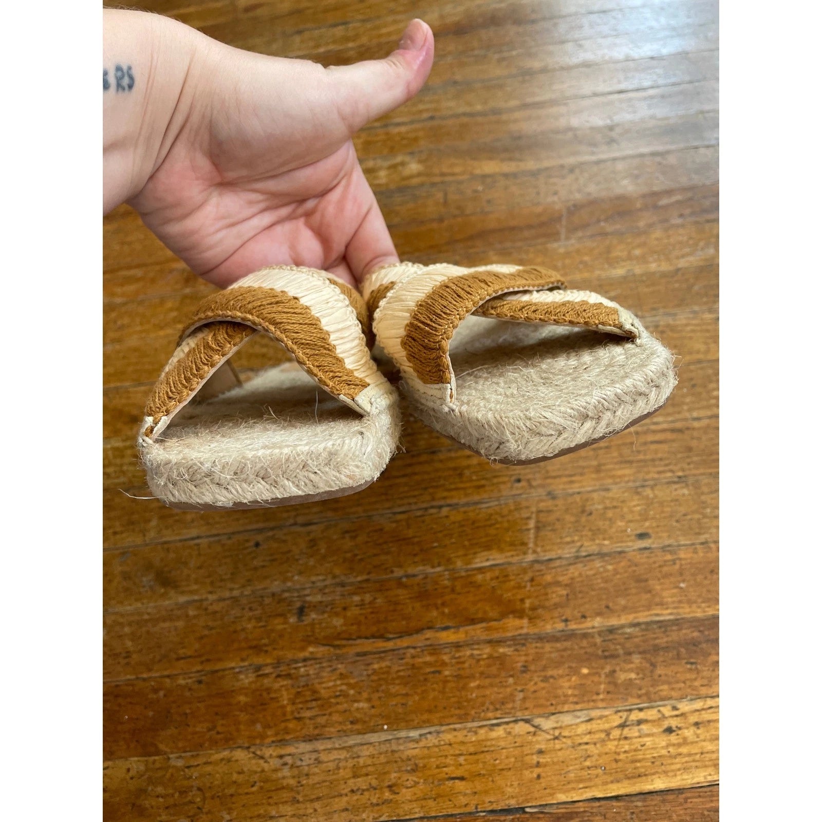 Castaner Espadrille Raffia Criss Cross Slide Sandals - Women's Designer Shoes