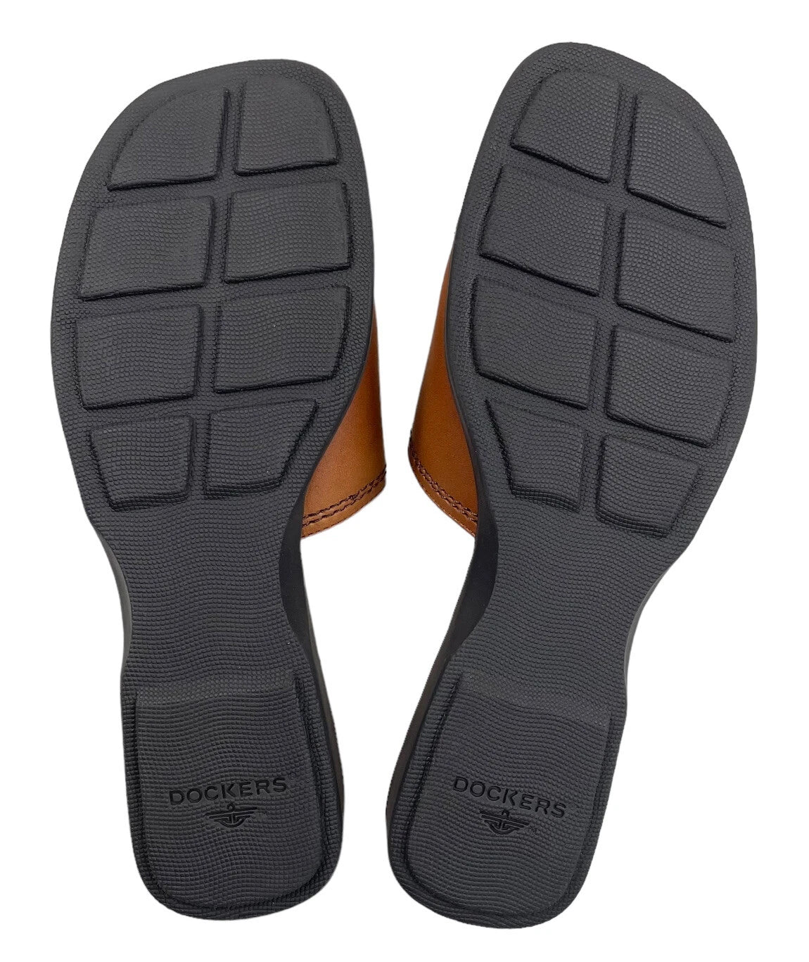 NWT Dockers Healy DB Slide Leather Sandals Womens 9 M Prairie Brown Wedge