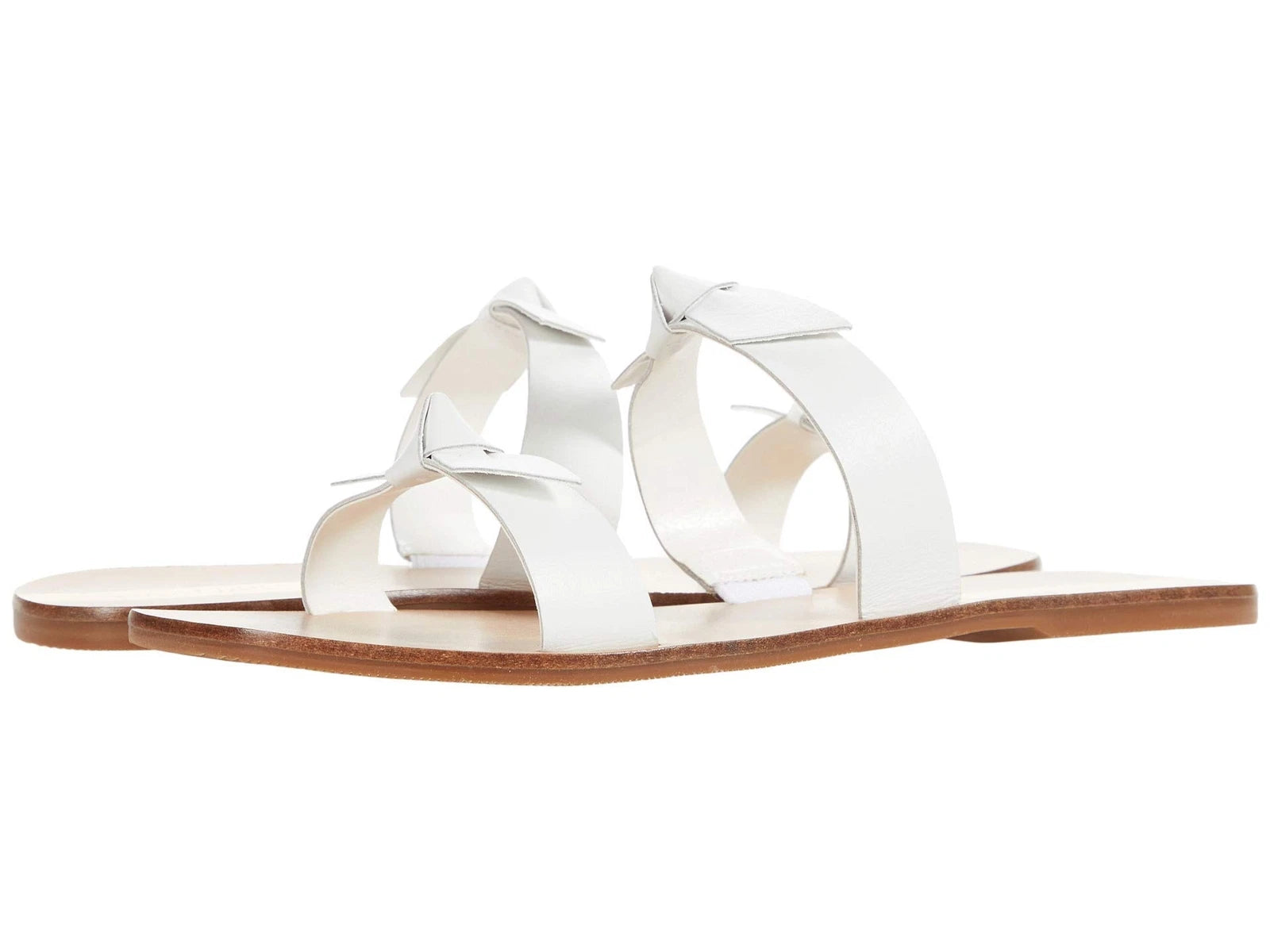 KAANAS Recife Womens Knotted Slide Sandal Sz 10M white