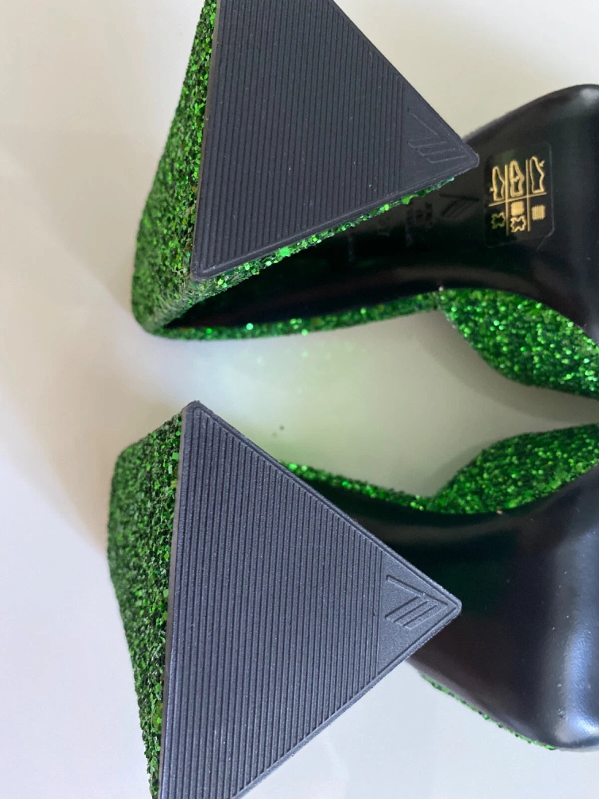 New Women's The Attico Stunning Devon Slide Herl Sandal Green Apple 37