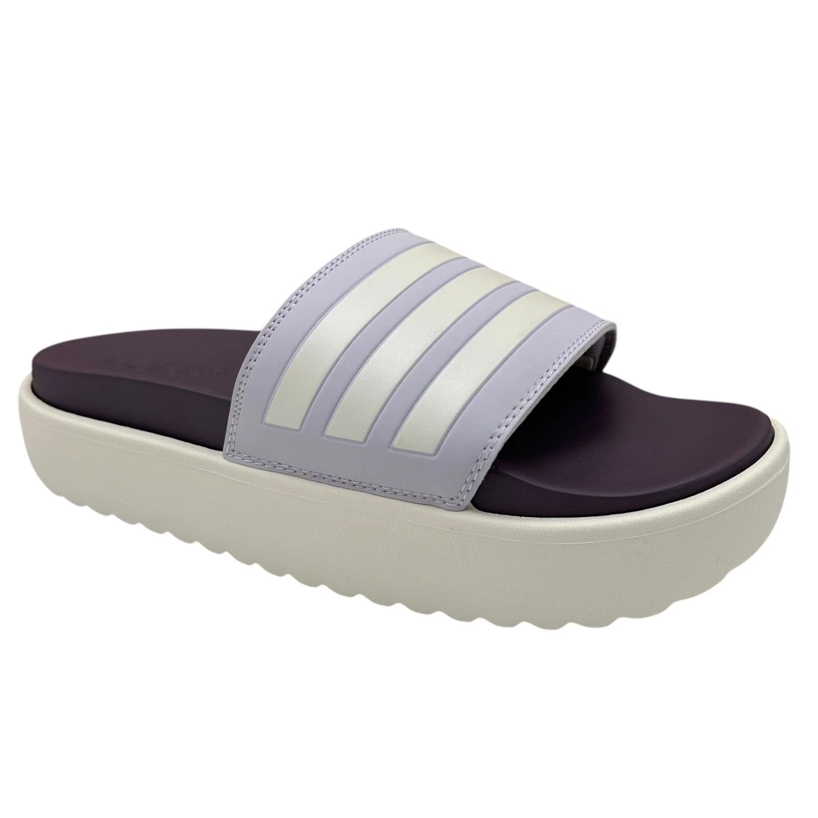 adidas Adilette Platform Slide Sandals Women’s Size 8-9 Lavender Comfort & Style
