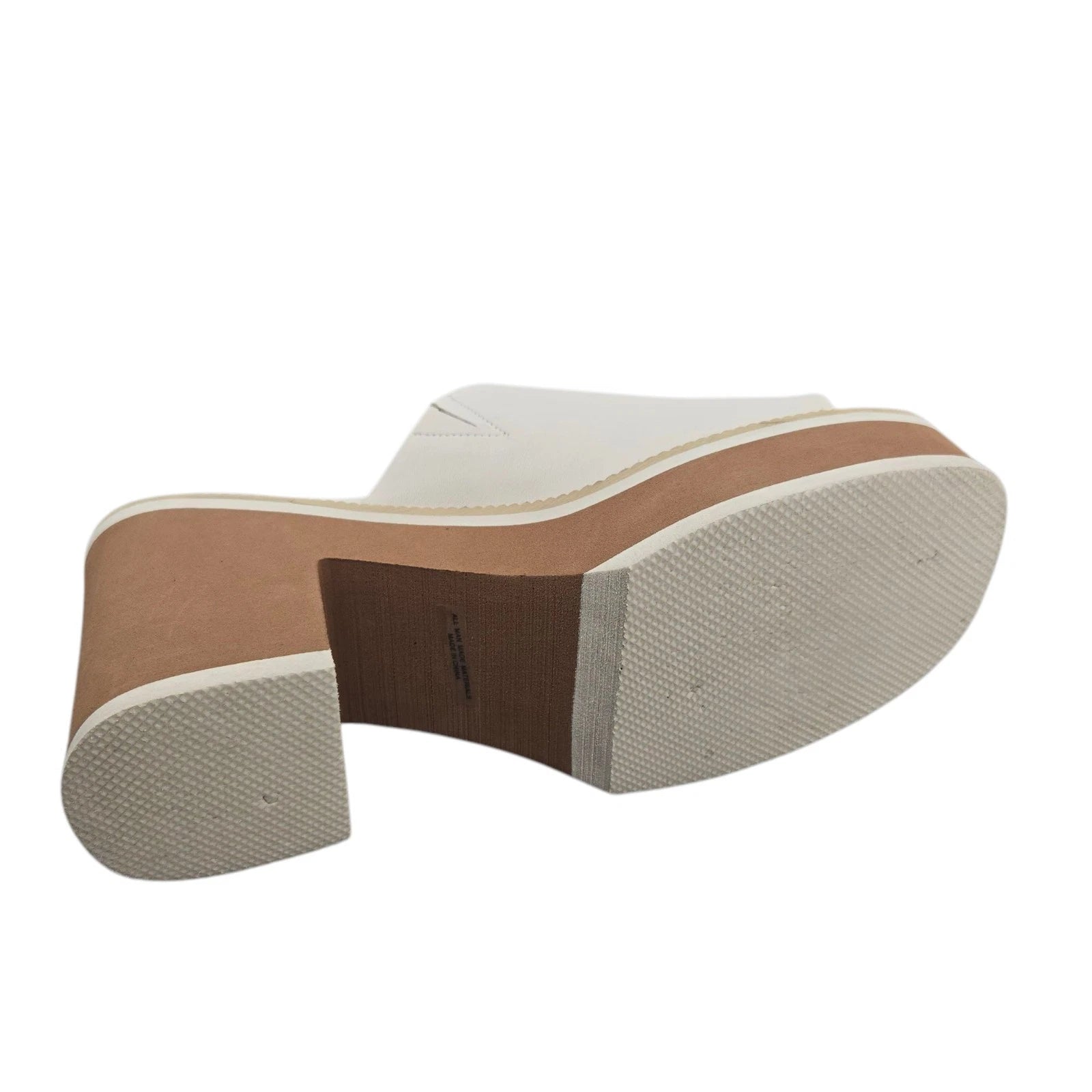 Dolce Vita Women's Nikole Platform Heel Slide Sandals White Size 8.5