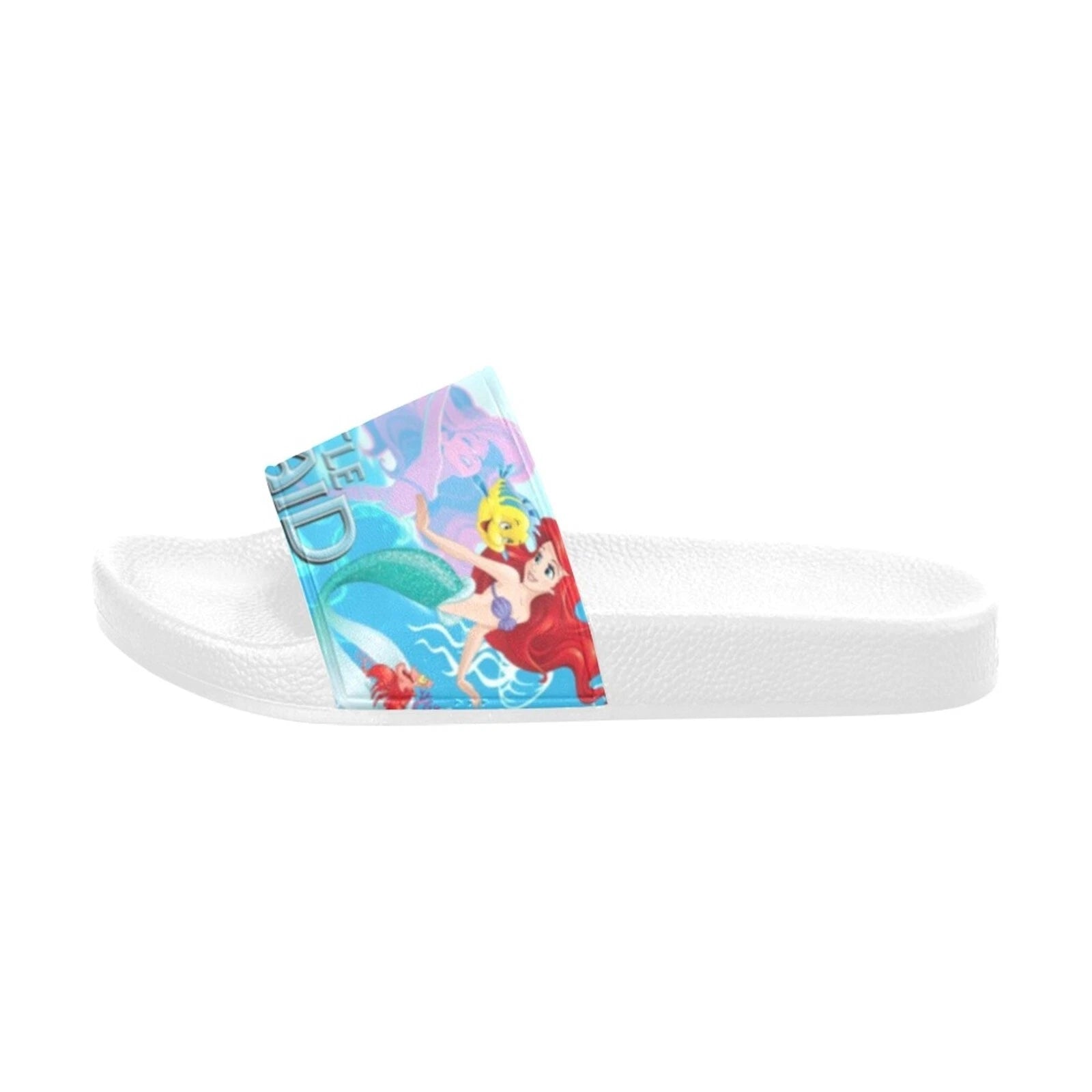 Custom The Little Mermaid Slide Sandals for Women  Personalized Comfort & Style