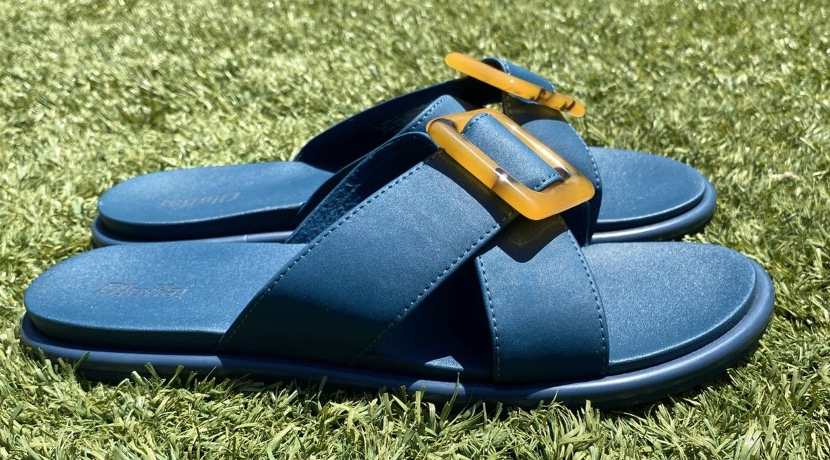 Olukai LA'I Slide Sandals Women’s Size 9 Blue Comfort Style 20511-7575