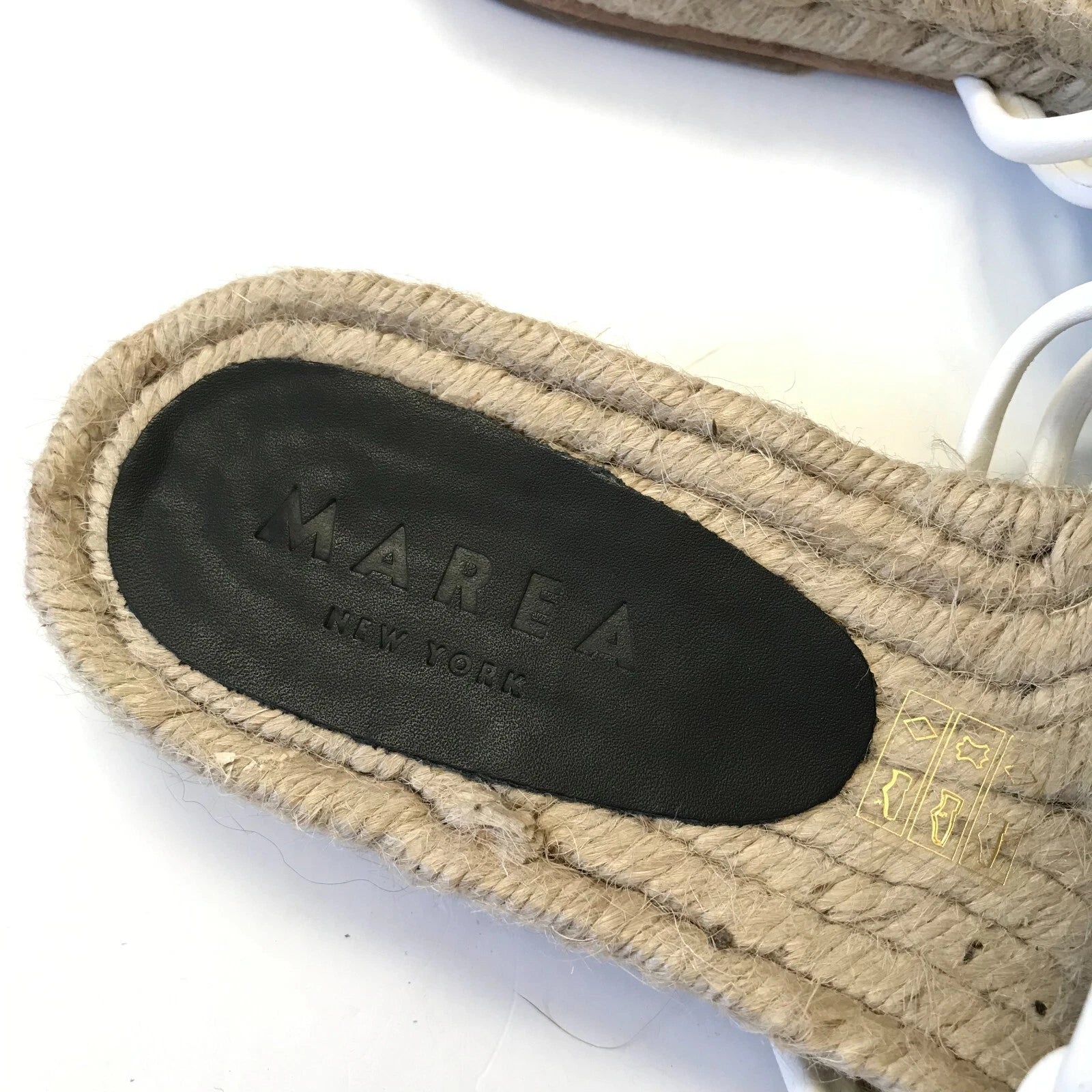 Anthropologie Marea Leather Braided Espadrille Sandals Slides Womens 39 9 Blue