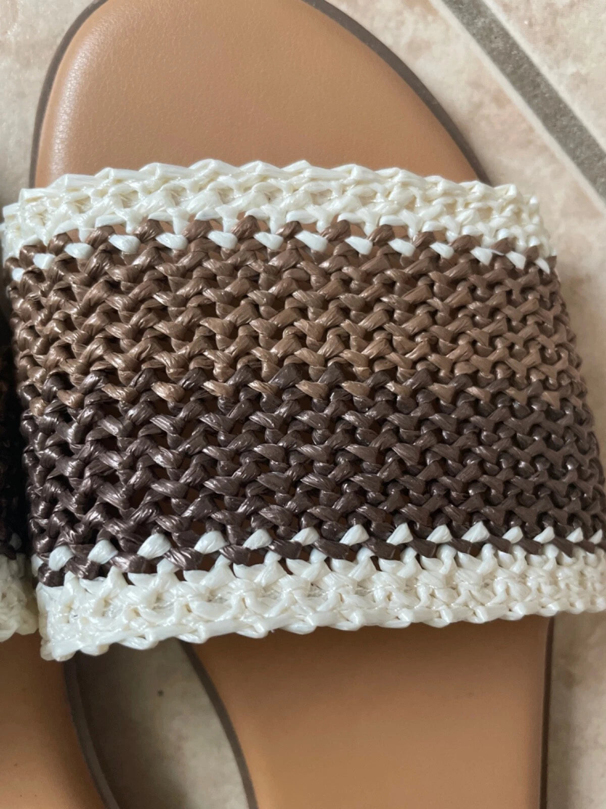 Time and Tru Memory Foam Core Slide Boho Style Sandal size 8.5 for woman