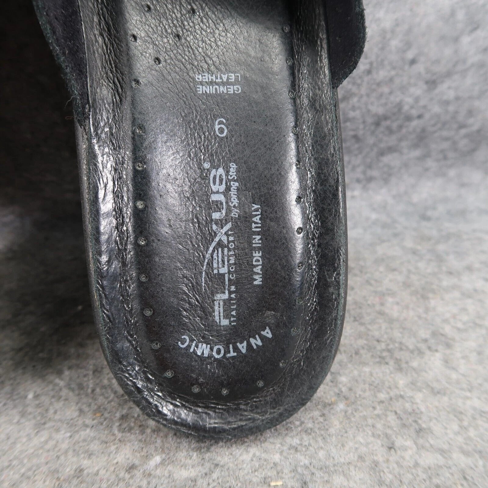 Spring Step Shoe Women 9 Sandal Flexus Wedge Slide Leather Comfort Fashion Black