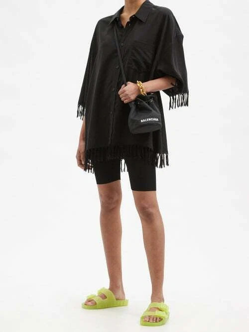 New Balenciaga Women's Mallorca Transparent Dual-Buckle Slide Sandal US 8/Eur 38