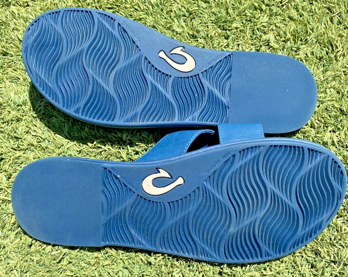 Olukai LA'I Slide Sandals Women’s Size 9 Blue Comfort Style 20511-7575