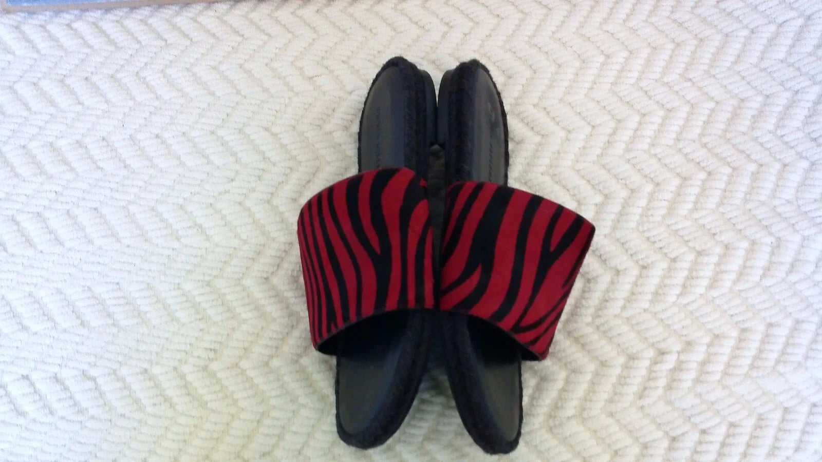 Haider Ackermann Black Red Pony Style Calfskin Slide Sandals Size 6 36 - NICE