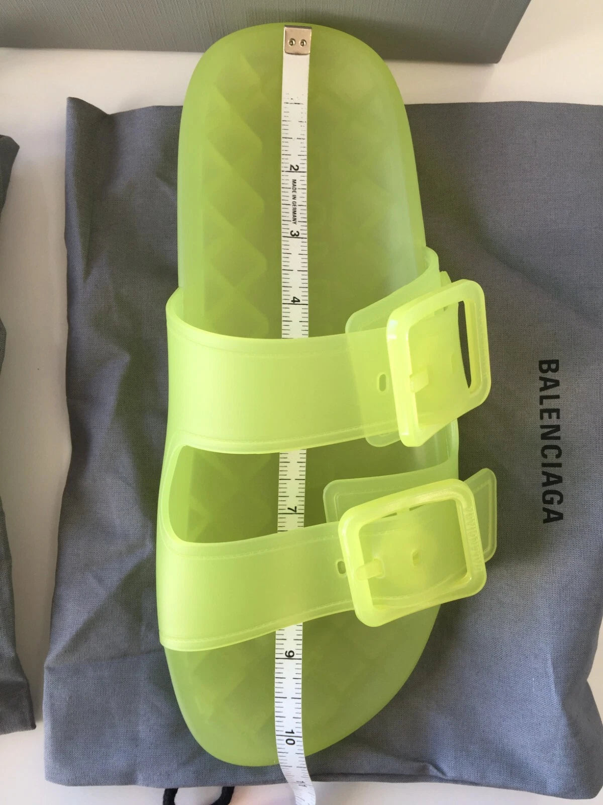 New Balenciaga Women's Mallorca Transparent Dual-Buckle Slide Sandal US 8/Eur 38