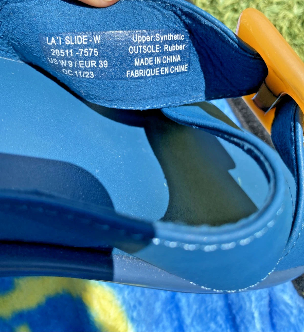 Olukai LA'I Slide Sandals Women’s Size 9 Blue Comfort Style 20511-7575