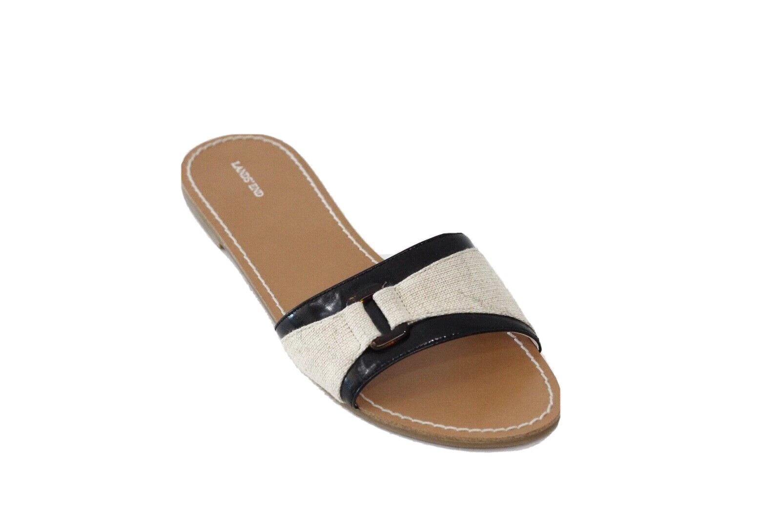 Lands' End Sandals Women Flat Slides New sz 9 Beach Casual Slip on Classic style