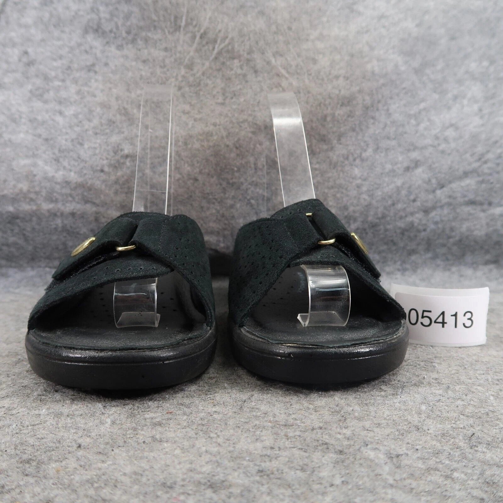 Spring Step Shoe Women 9 Sandal Flexus Wedge Slide Leather Comfort Fashion Black