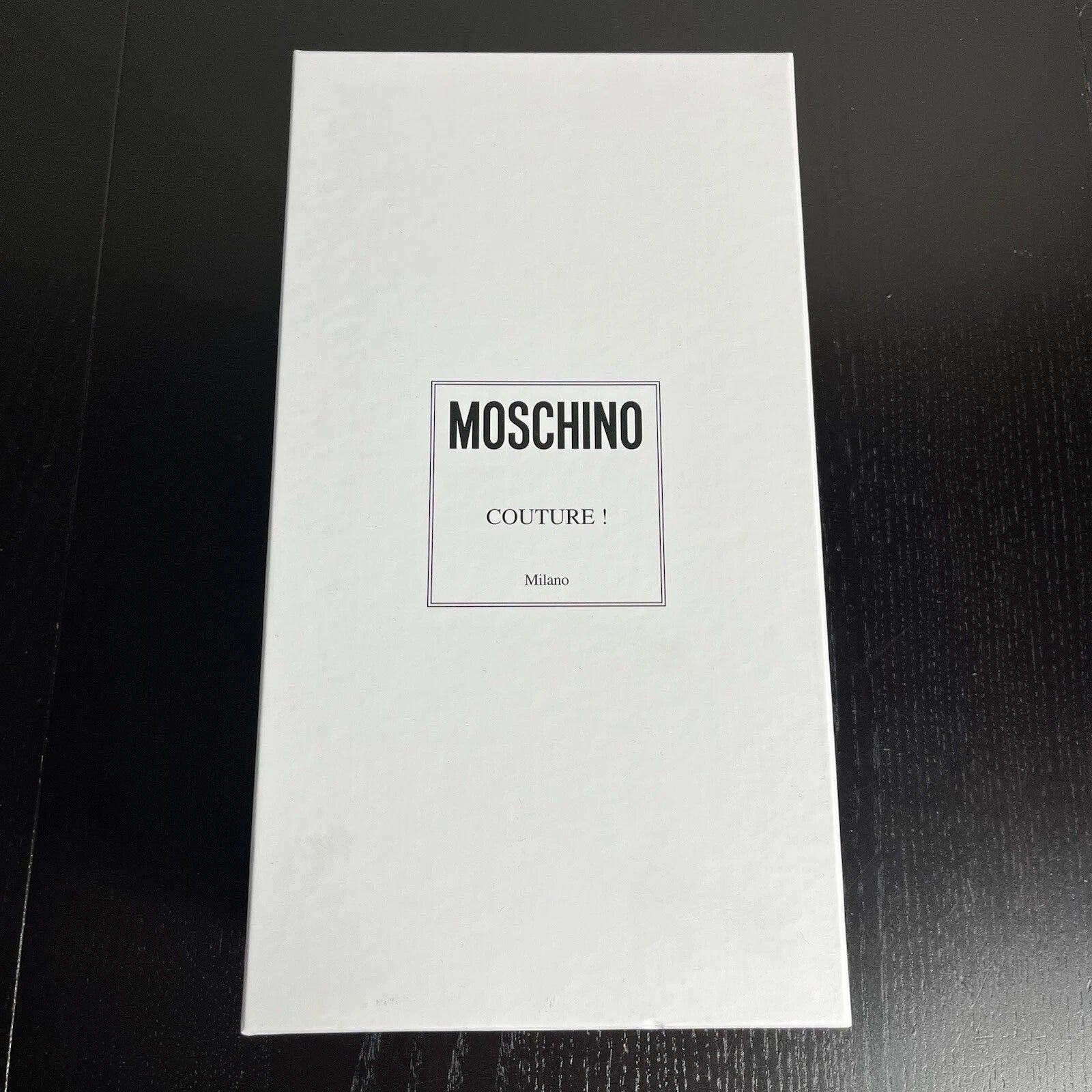 Authentic MOSCHINO Womens Size 35/US 5 Black Logo Pool Slide Sandals NEW