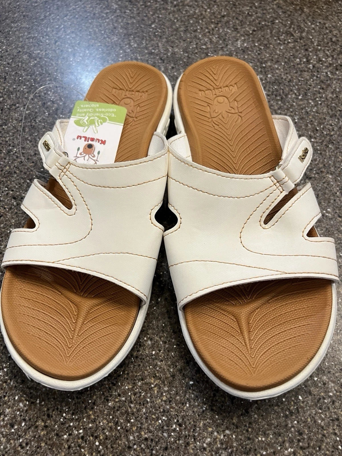 KUAILU Womens Fashion Orthotic Slides Ladies Lightweight Athletic YogaMat Sandal