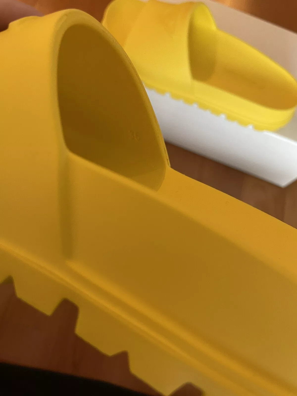 Prada Logo Rubber Pool Platform Slide Sandals - Yellow IT 36 / US 6 (Women’s)