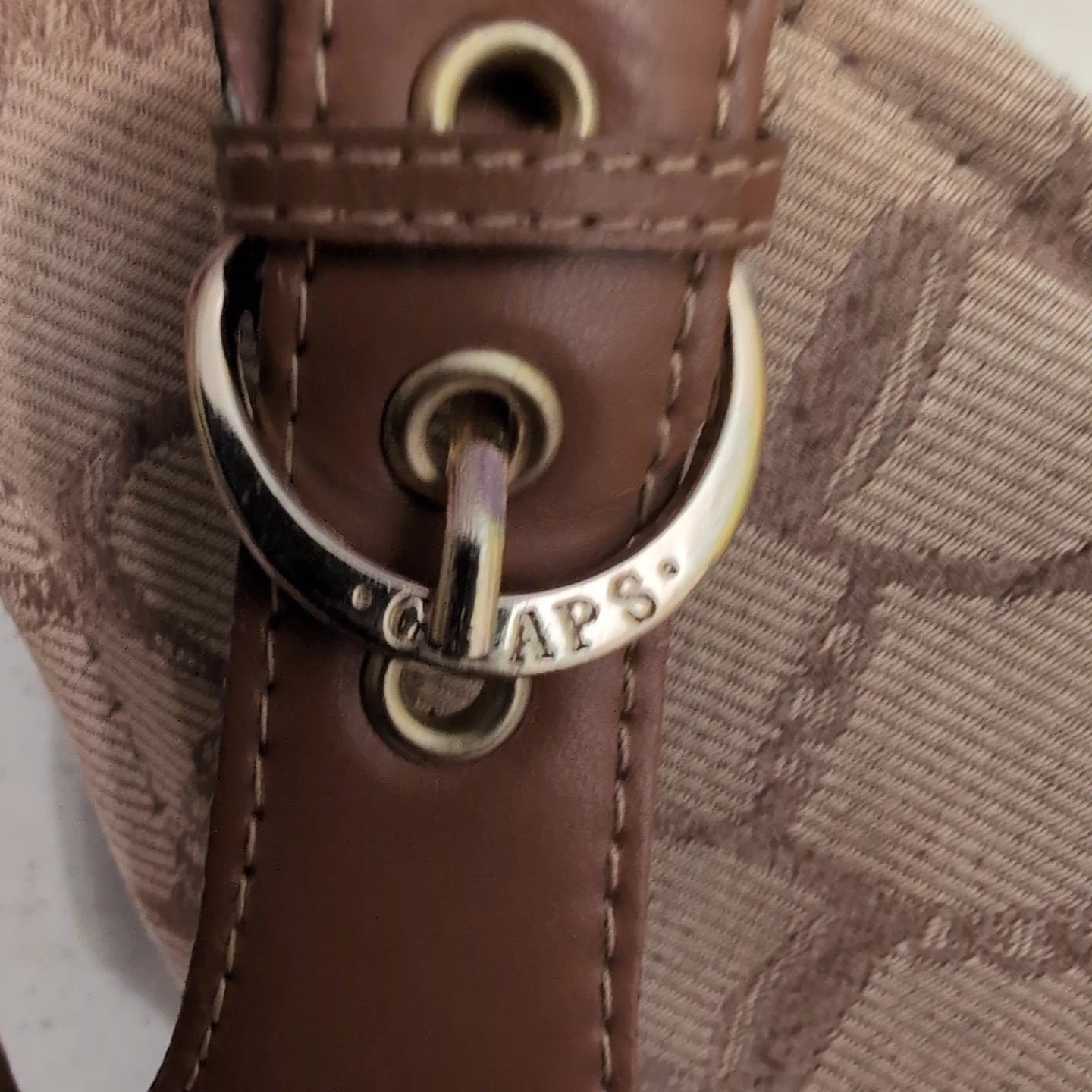 Chaps Thong Buckle Sandals Slides Tan Style Women's Size LG 9/10