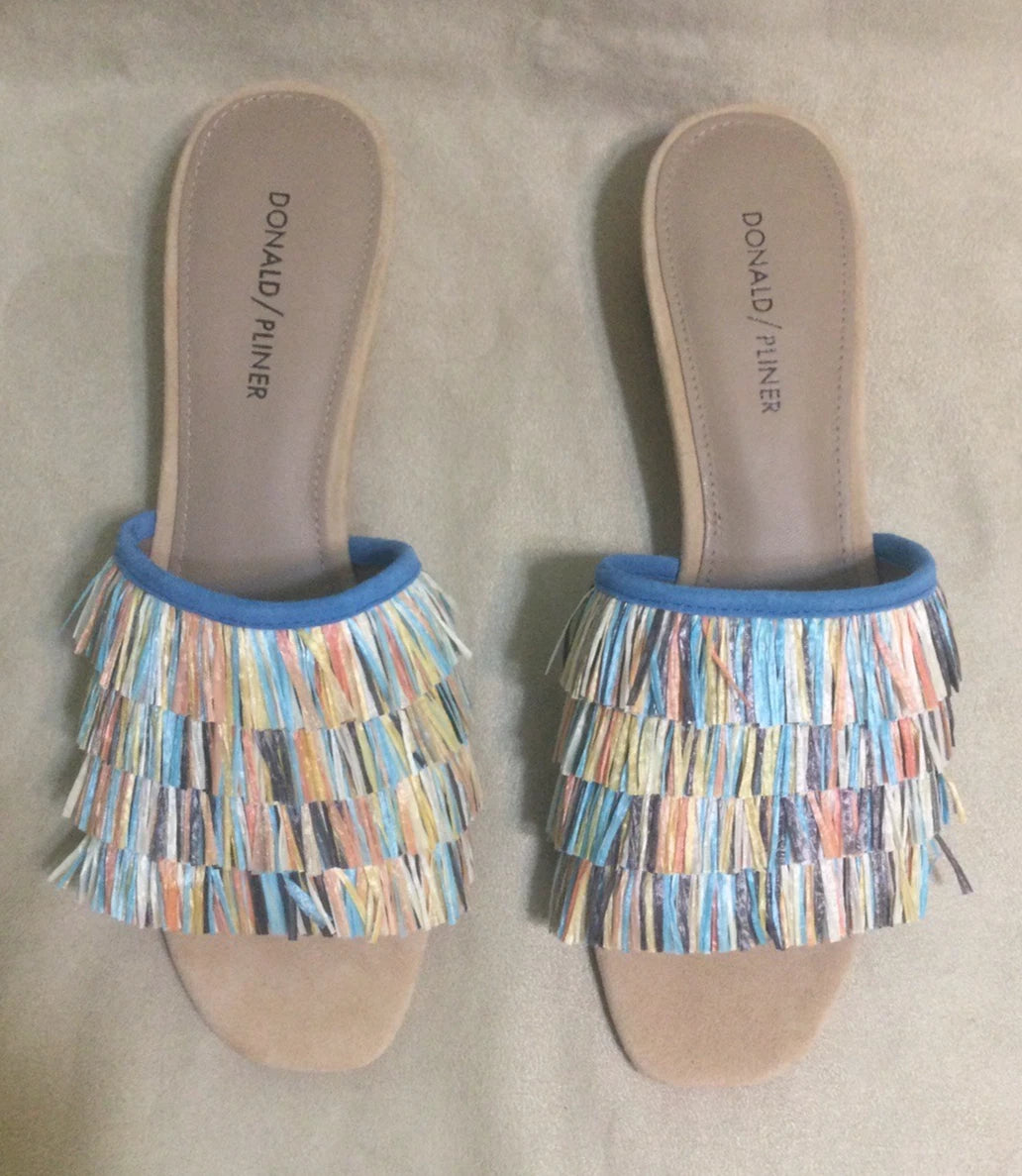 Donald Pliner Reise2 Raffia Slide Sandals