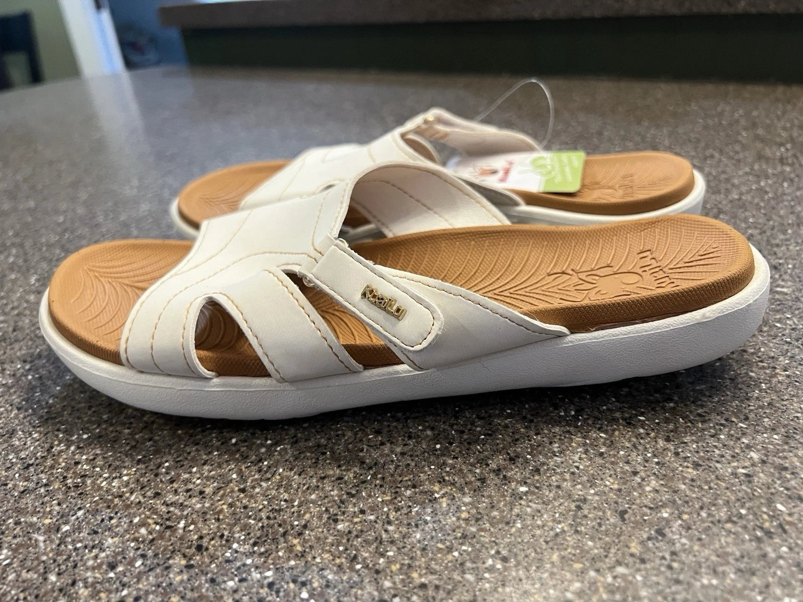 KUAILU Womens Fashion Orthotic Slides Ladies Lightweight Athletic YogaMat Sandal