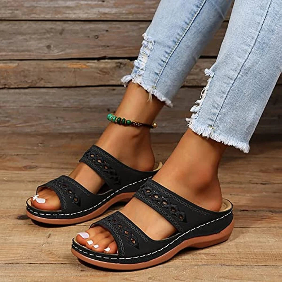 Sandals for Women Dressy Summer Fashion Orthotic Slides Ladies  Athletic Sandals