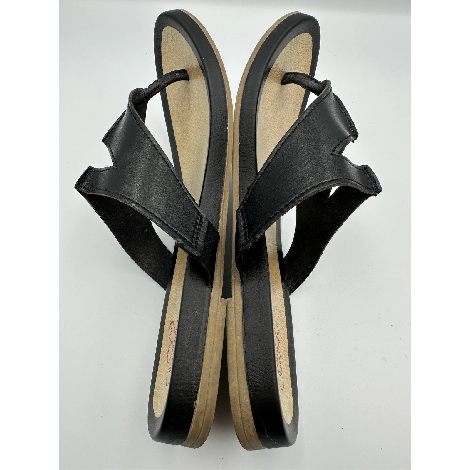 Mia Amore Mayte Keyhole Black Thong Sandals Women's Comfort Casual Slides