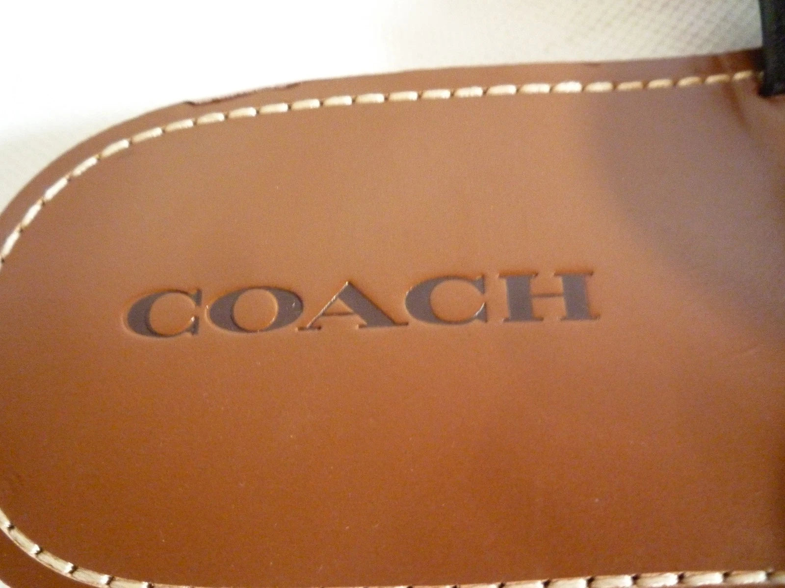 Coach Issa Black Leather Slides Sandal Shoes Women's UK 6 RRP £195 New US 8