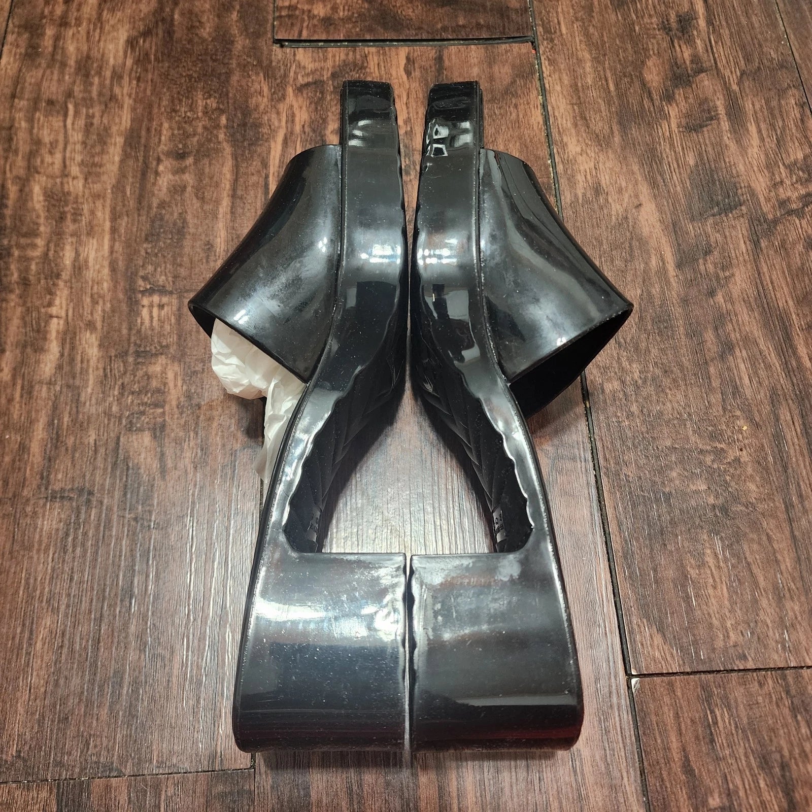 Nicole Miller New York Sandals Womens 8 Black Tikky Style Platform With Heel