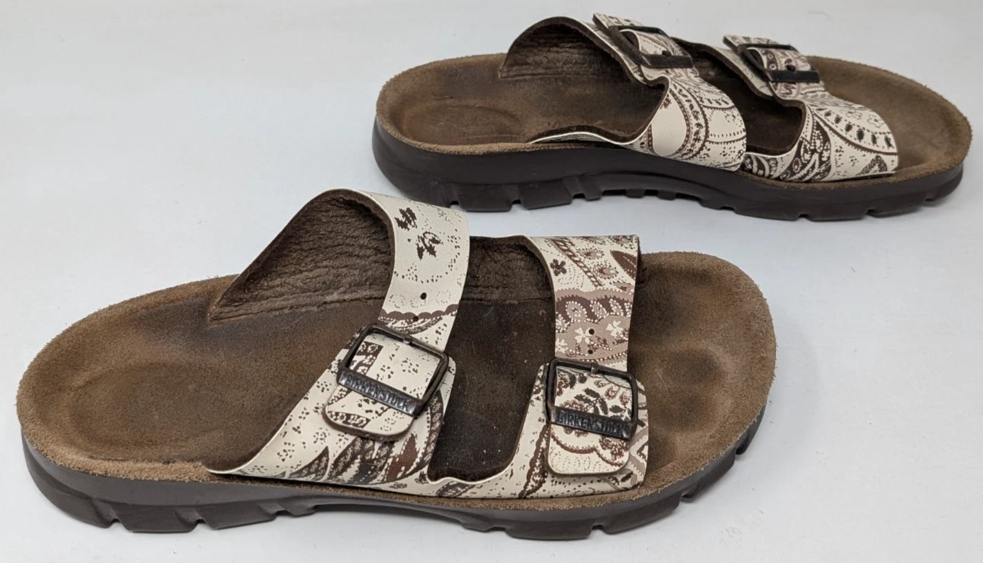 Birkenstock Alpro Sandals Slides Women's Size 38 / 7 Paisley Slip Resistant VTG