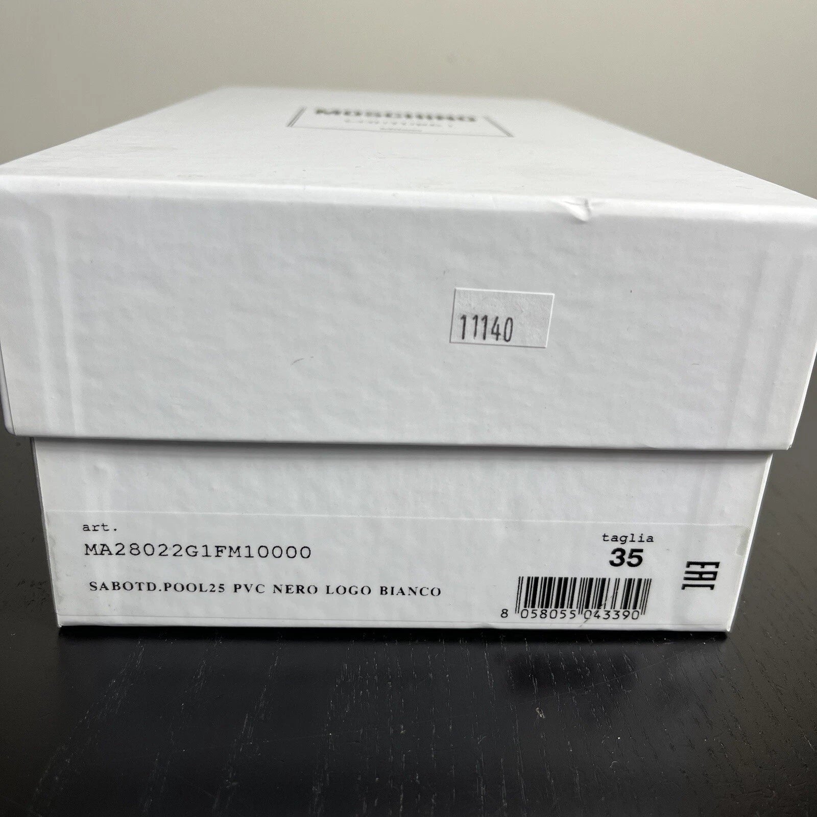 Authentic MOSCHINO Womens Size 35/US 5 Black Logo Pool Slide Sandals NEW