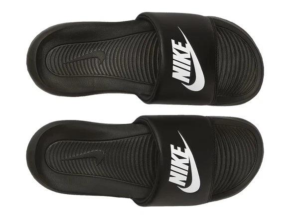 NIKE Victory One Slides Women's Black & White Swoosh Sandals SZ 10 New