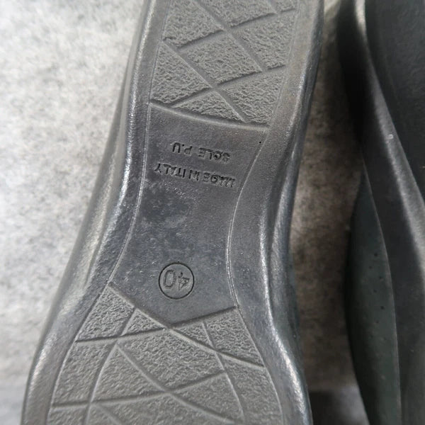 Spring Step Shoe Women 9 Sandal Flexus Wedge Slide Leather Comfort Fashion Black