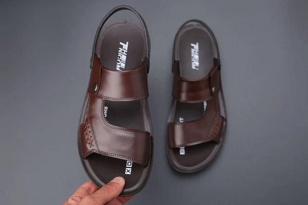 Mens Open Toe Sandals Slingback Slippers Summer Flat Beach Casual Fashion Shoes