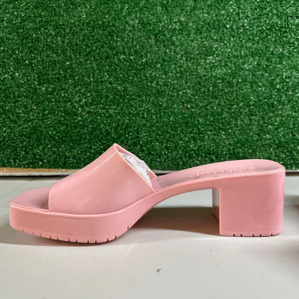 Steve Madden Harlin Platform Slide Sandals Block Heel Pink Y2K Style Womens 7 M
