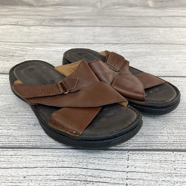 A. MOUR Comfort Slide Sandals Women Size 8 Slip On Adjustable Sandals - NEW