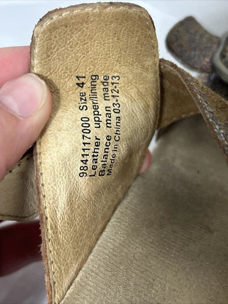 Dansko Sophie Iridescent Double Strap Clog Slide Sandals Sz 41 US Size 10.5 - 11