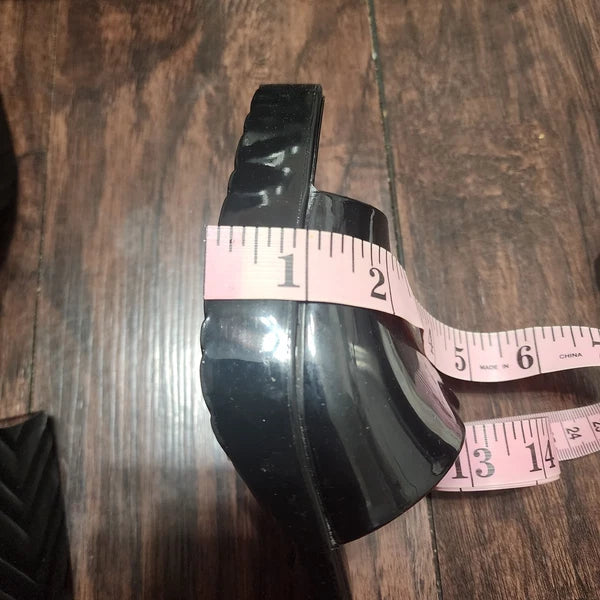 Nicole Miller New York Sandals Womens 8 Black Tikky Style Platform With Heel