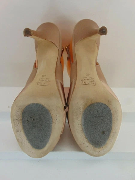 GIUSEPPE ZANOTTI JEWELED ANKLE STRAP SATIN HIGH HEEL SANDALS EURO 40 M $995.00!