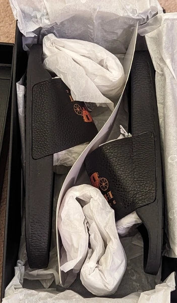 NWT Coach Udele Sport Slide - Rexy and Carriage Black Size 7