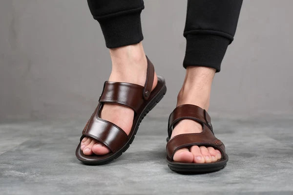 Mens Open Toe Sandals Slingback Slippers Summer Flat Beach Casual Fashion Shoes