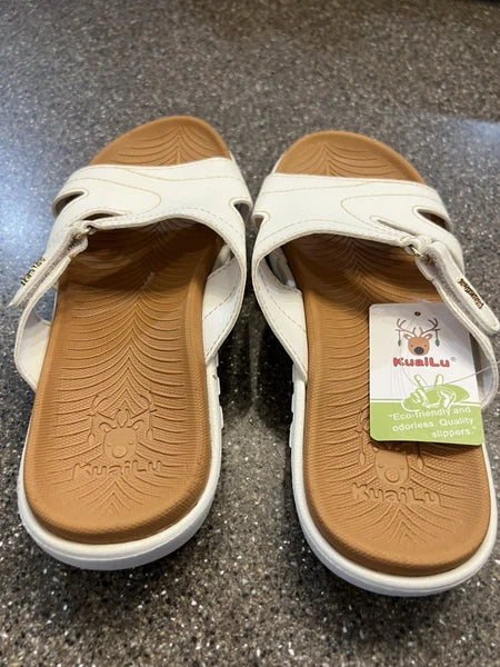 KUAILU Womens Fashion Orthotic Slides Ladies Lightweight Athletic YogaMat Sandal