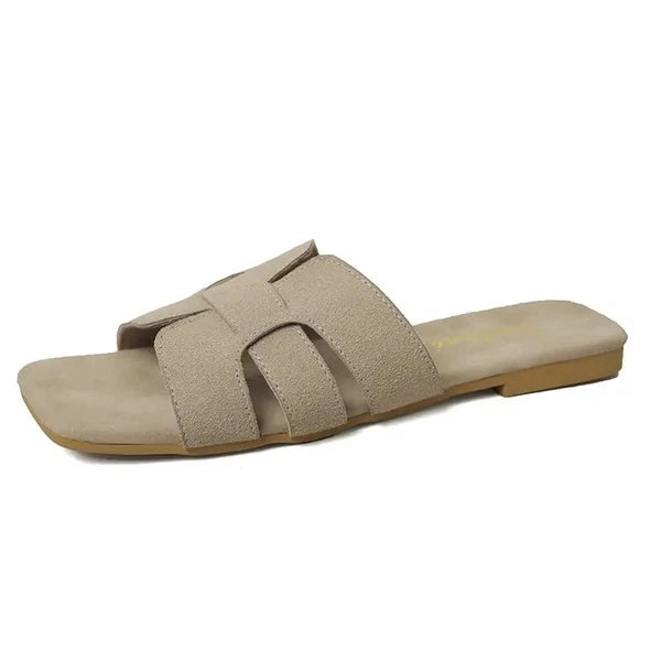 Summer New Flat Bottom Non-slip Outdoor Open Toe Beach Sexy Fashion Slides Shoes