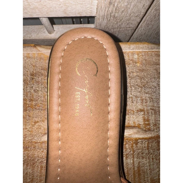 Comfort Est 1946 Leopard Jeweled Embellished Slide Sandals Fashion Shoes Size 7