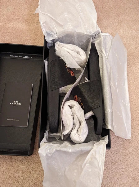 NWT Coach Udele Sport Slide - Rexy and Carriage Black Size 7