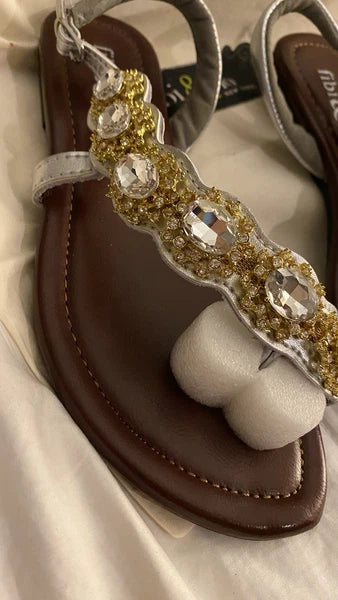 Fibi & Clo Women’s Size 7 SUN CASCADE Sandals Brown & Gold New In Box W/Dust Bag