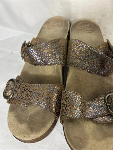 Dansko Sophie Iridescent Double Strap Clog Slide Sandals Sz 41 US Size 10.5 - 11