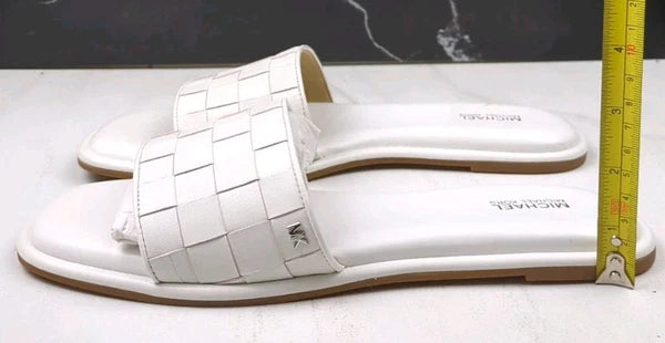 MICHAEL Michael Kors Hayworth Slide, Optic White 1, sz 10M