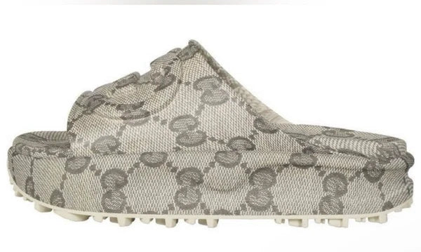 Gucci Interlocking G Monogram Slide Platform Sandal size 41